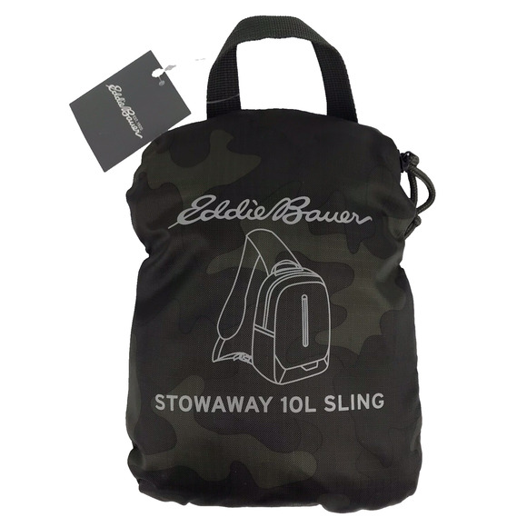 NWT Eddie Bauer Stowaway 10L Sling 3.0 Camo Packable Lightweight Hiking Bag - Picture 1 of 14